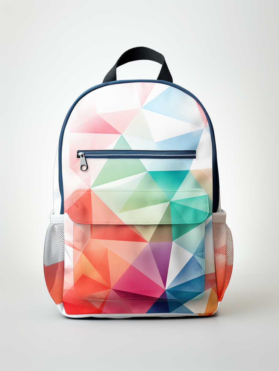 Stylish geometric backpack in bright colors