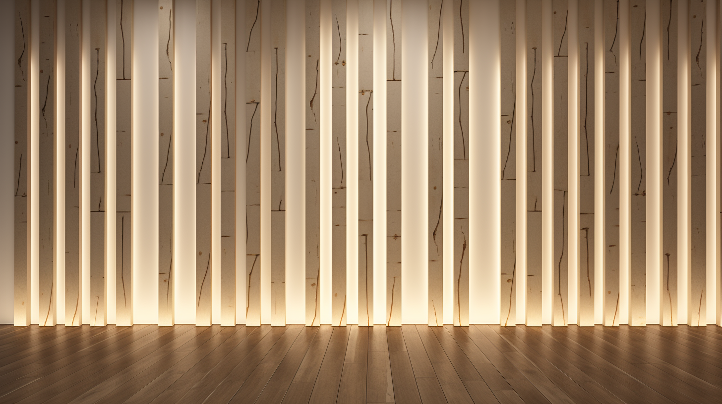 Geometric Birch Wallpaper with Stripes