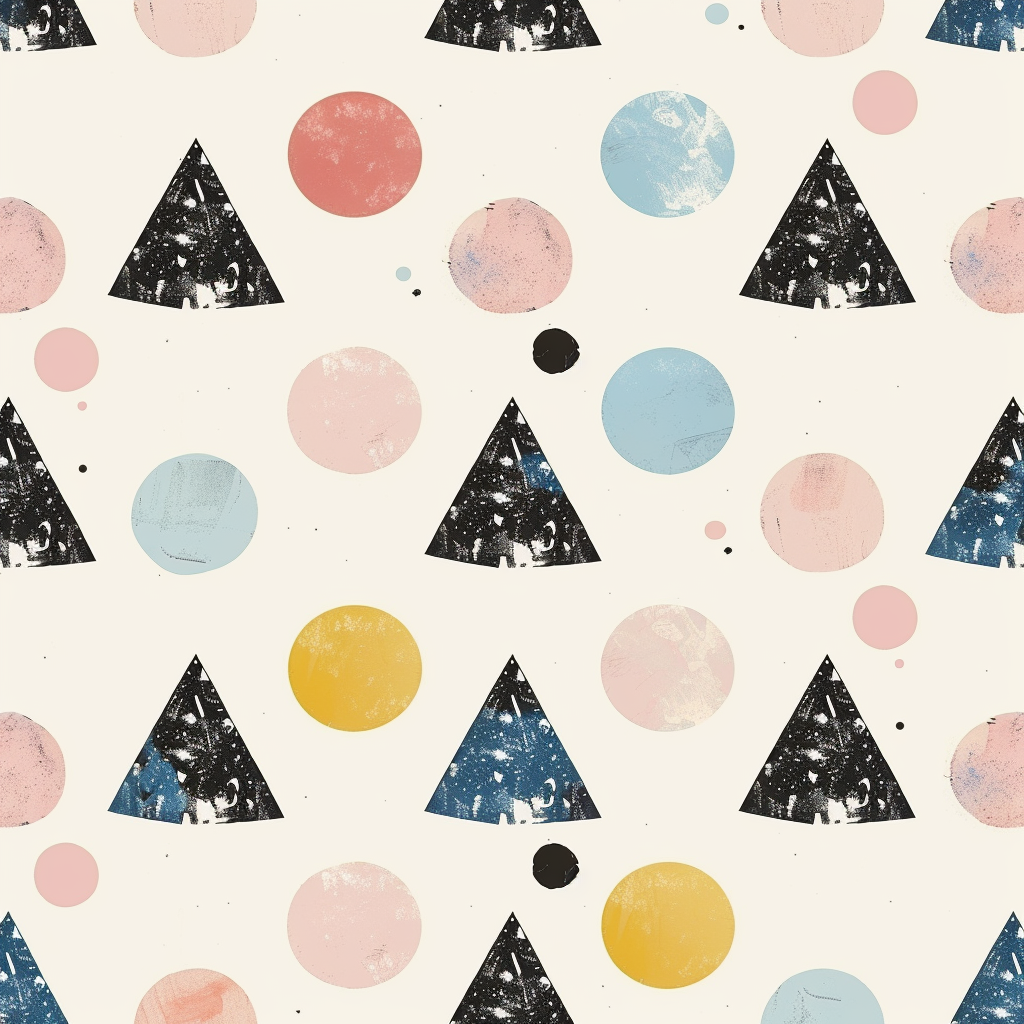 Geometric minimal pattern design circles triangles