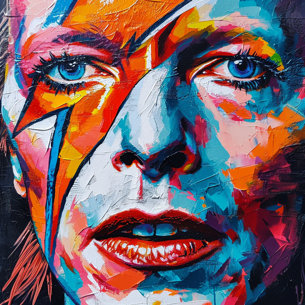 Geometric Painting of David Bowie