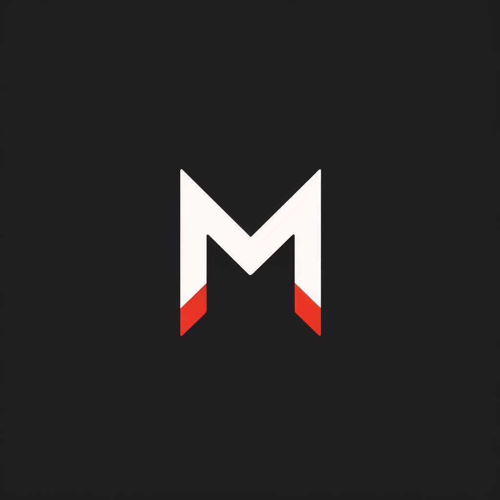 Minimalistic geometric letter M logo