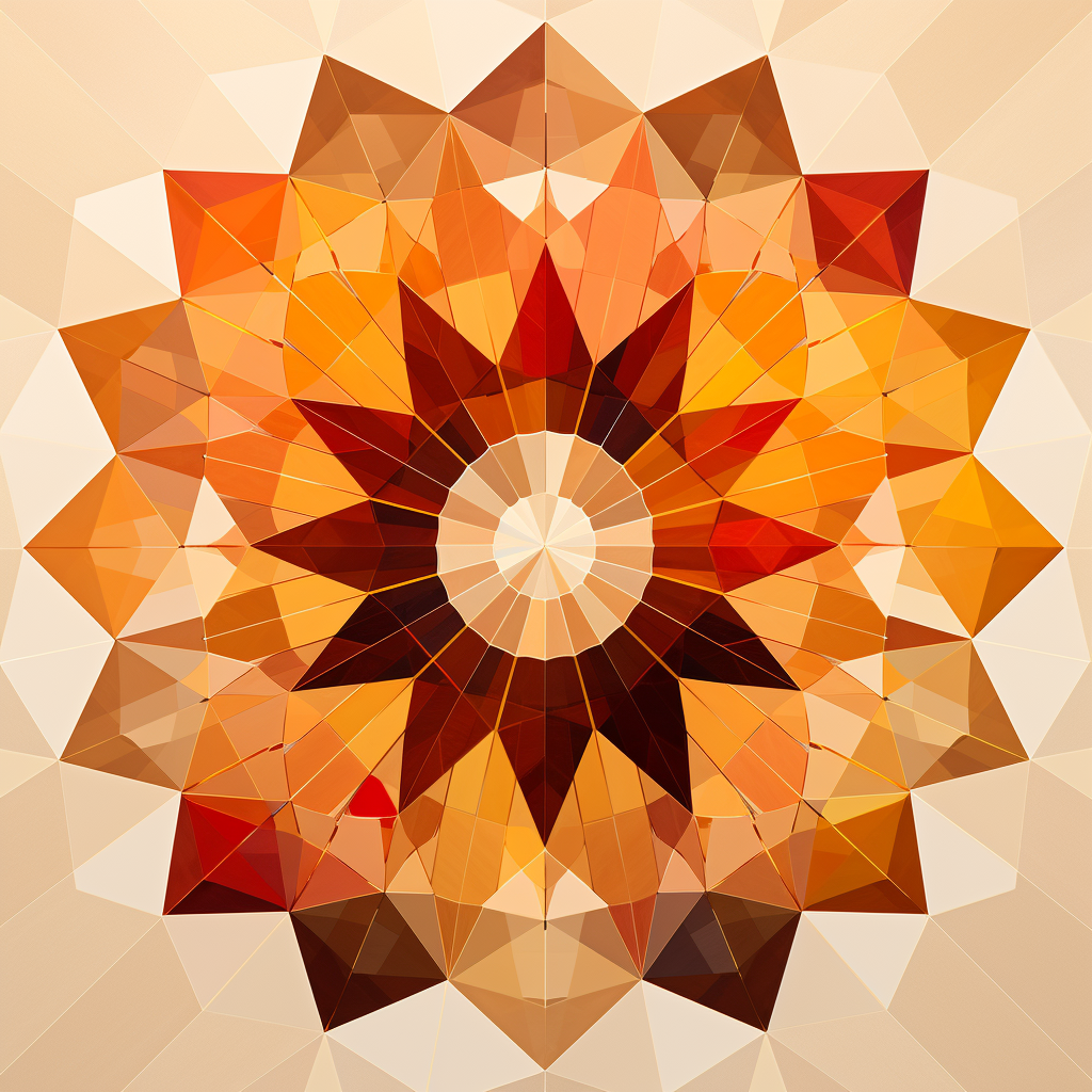 Geometric visual poem kaleidoscope abstract shape