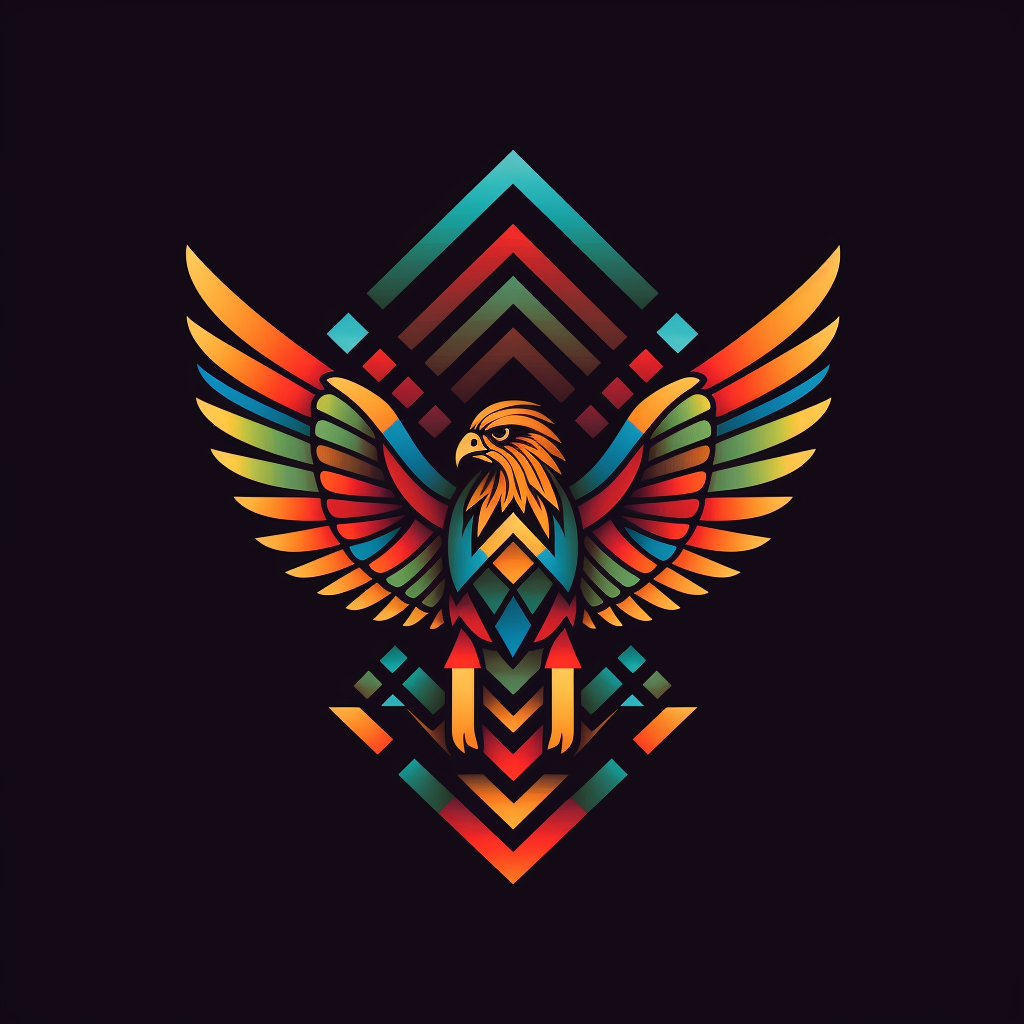 Geometric Mexican Eagle Logo