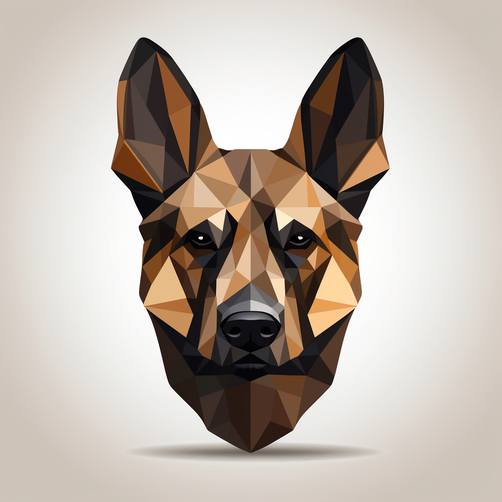 Geometrical Malinois Logo Design