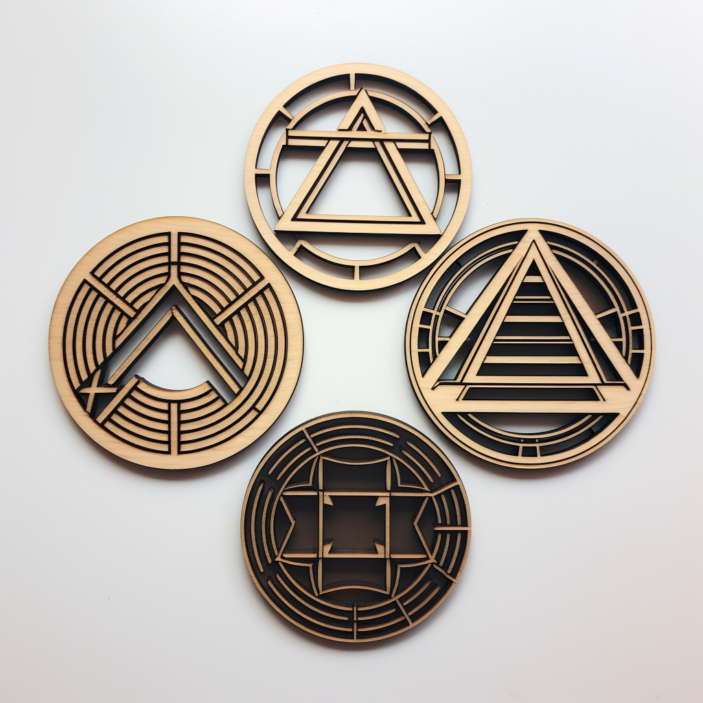 Layered geometry shapes for laser cutting