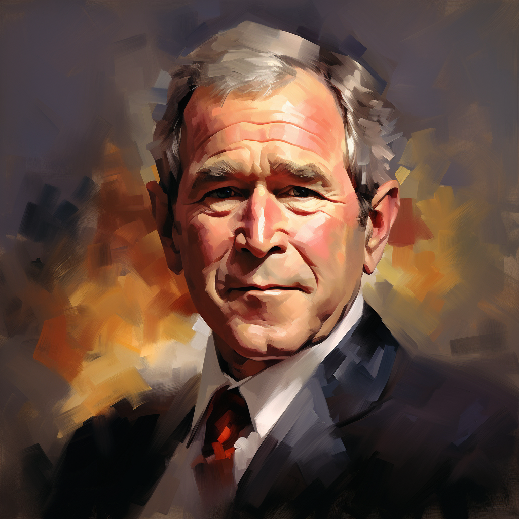 Portrait of George W Bush