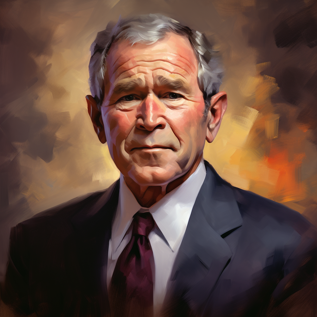 Portrait of President George W Bush