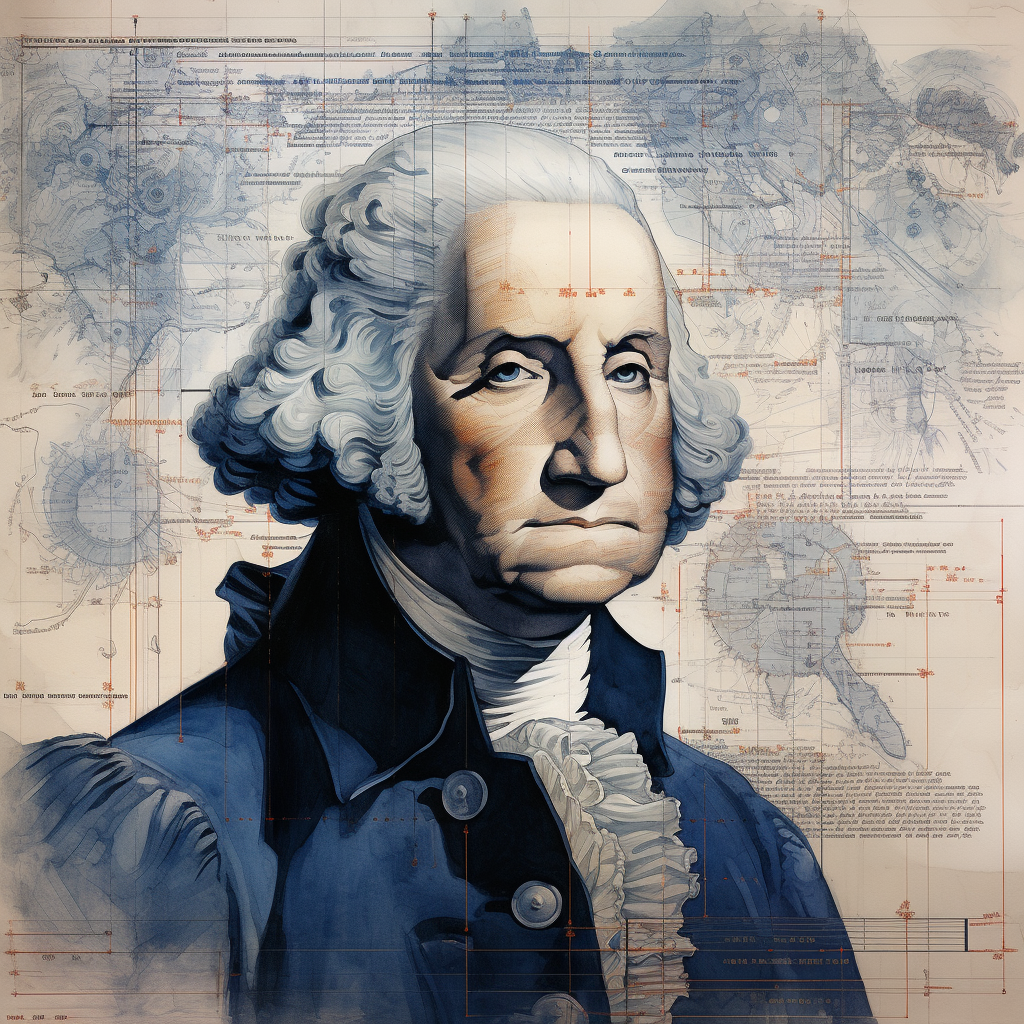 George Washington portrait blueprint