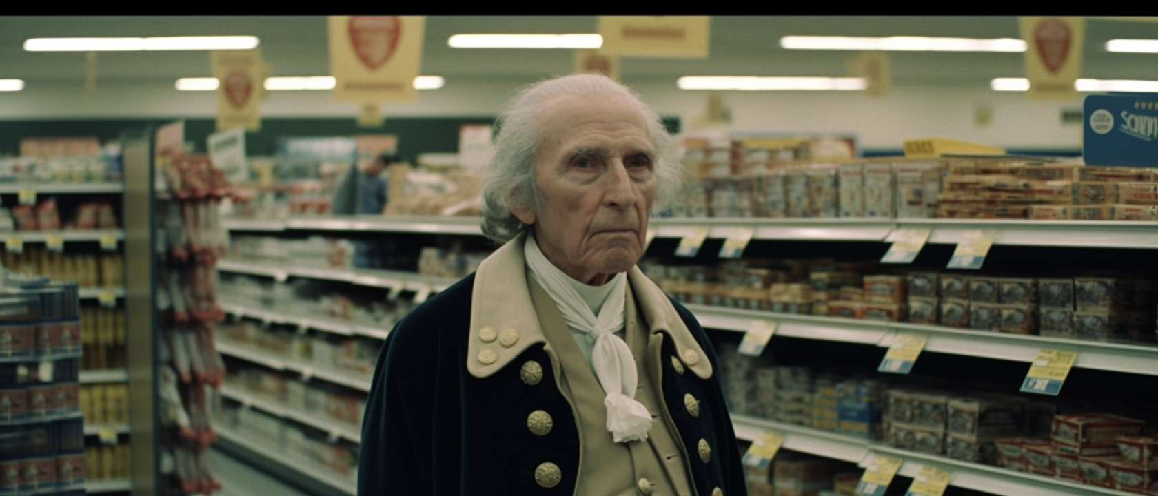 George Washington in a Wal-Mart, 1985