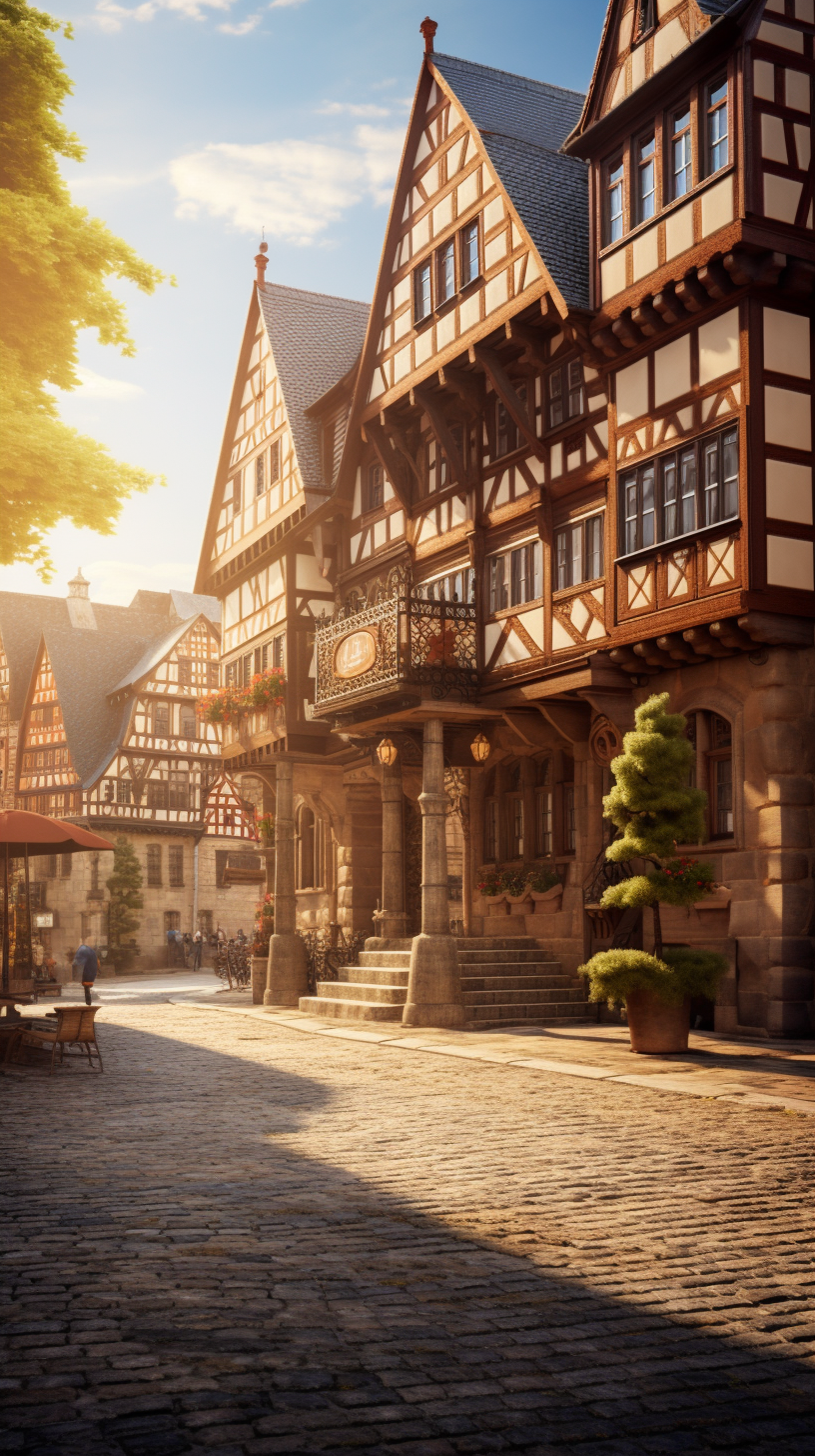 Traditional German Architecture with Photorealistic Details