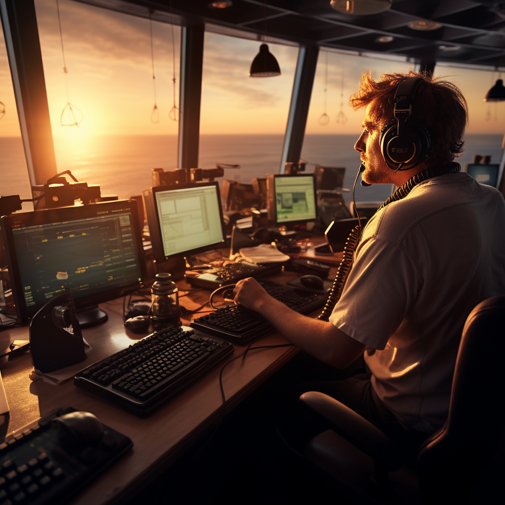 Dedicated German Call Center Agent in the Pacific Ocean