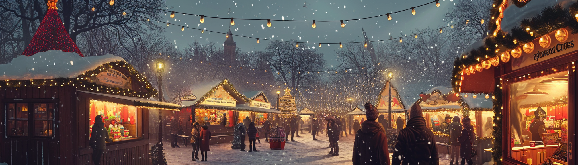 German Christmas Market Illustration