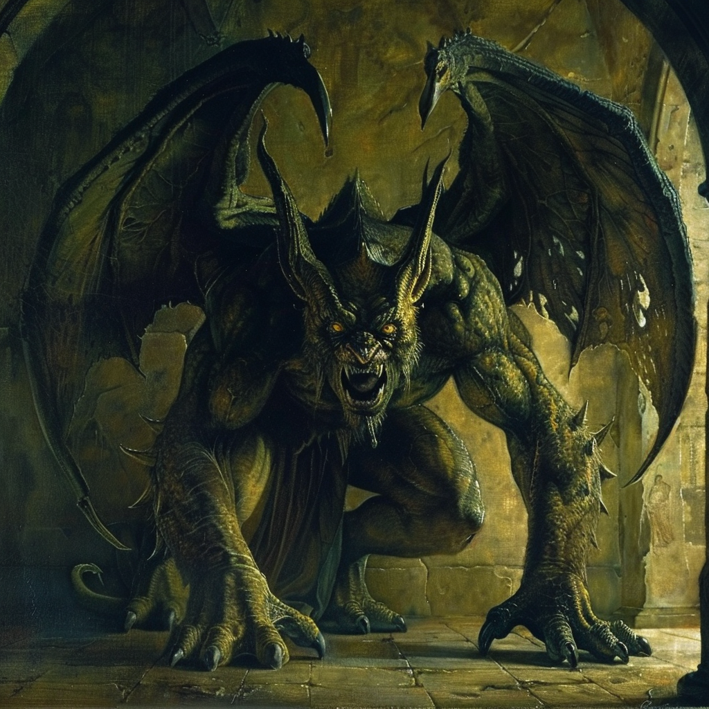 German Monster demon symbolic representation