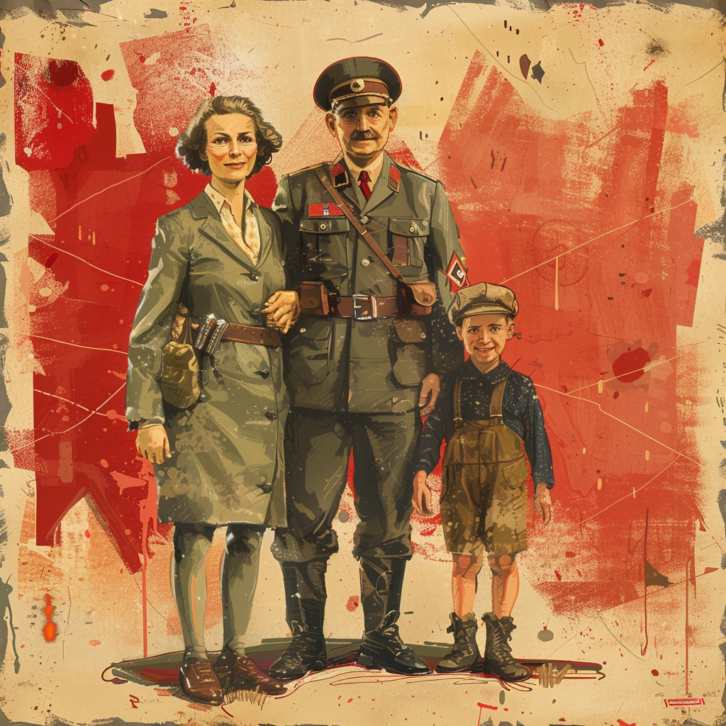 German propaganda family portrait image