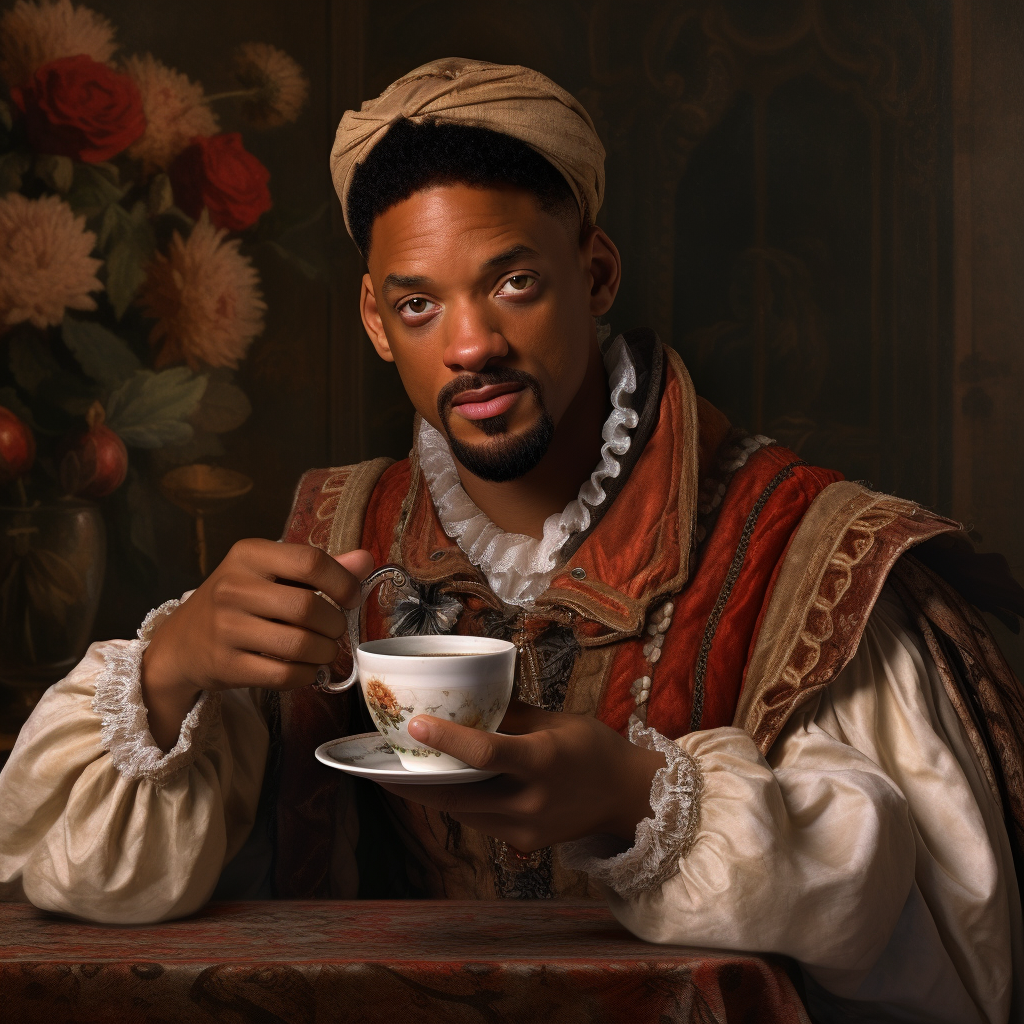 Will Smith enjoying coffee in German Renaissance