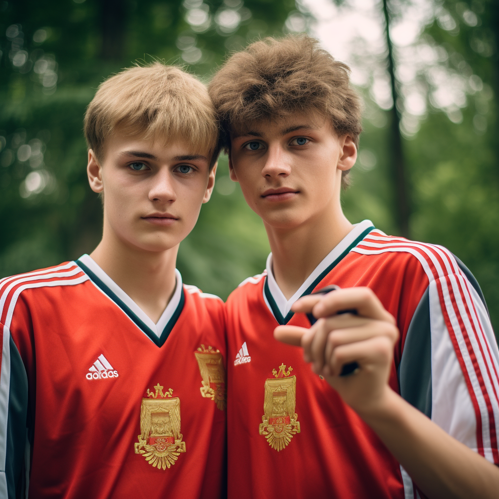 German and Russian Teens with Perms