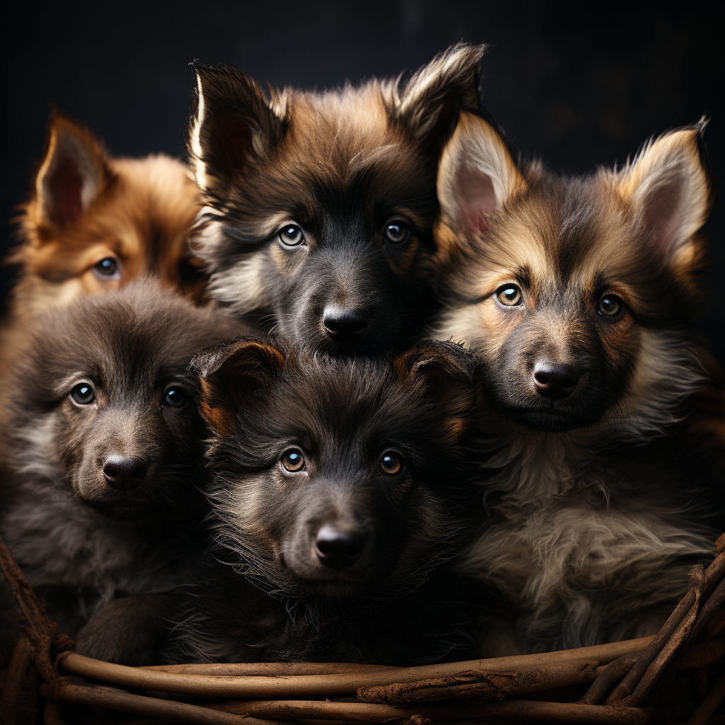 Highly Detailed German Shepherd Puppy Image