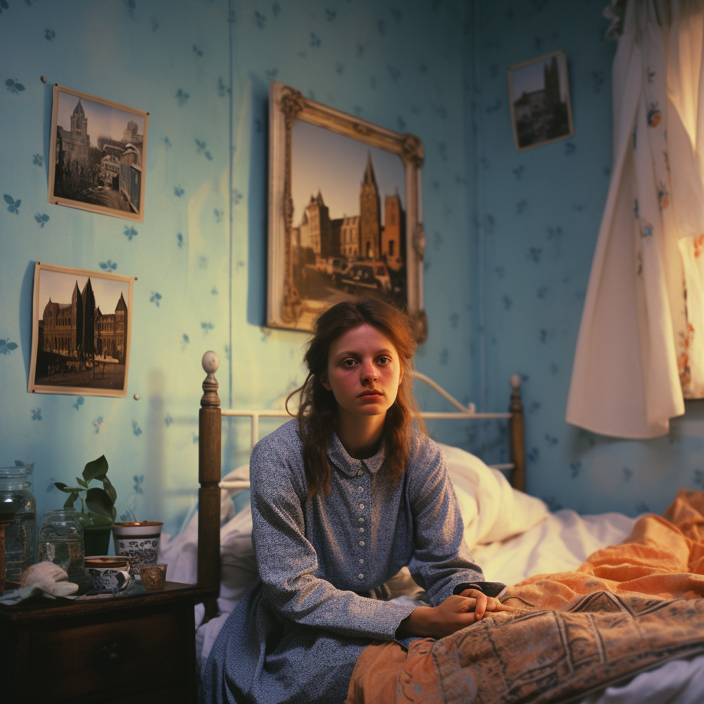 Young Woman in East Germany's Bedroom