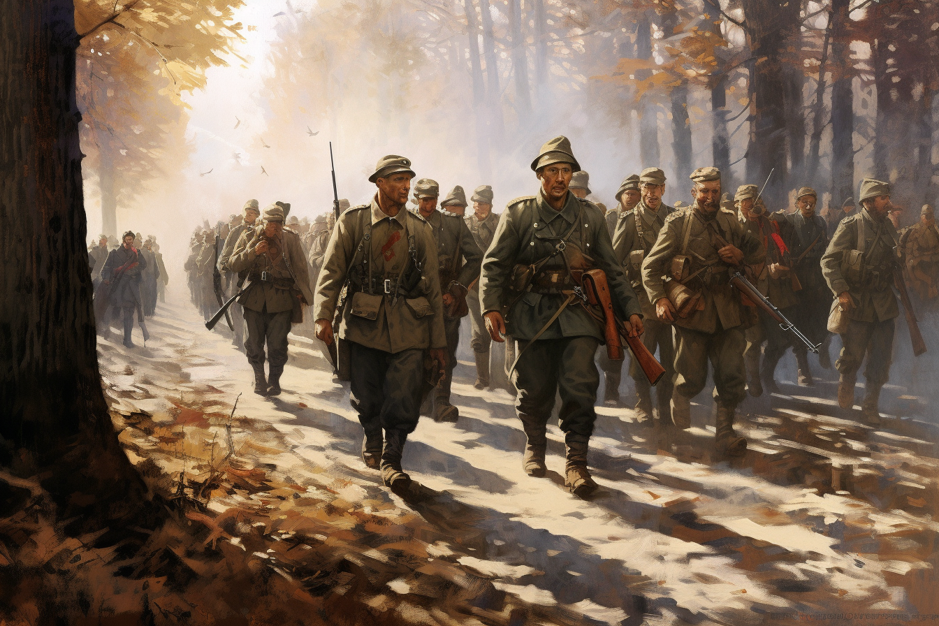 Germany's Army marching in World War 2