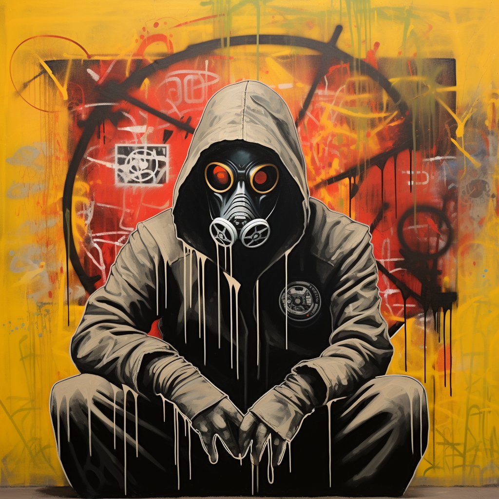 Realistic hacker graffiti art in Germany