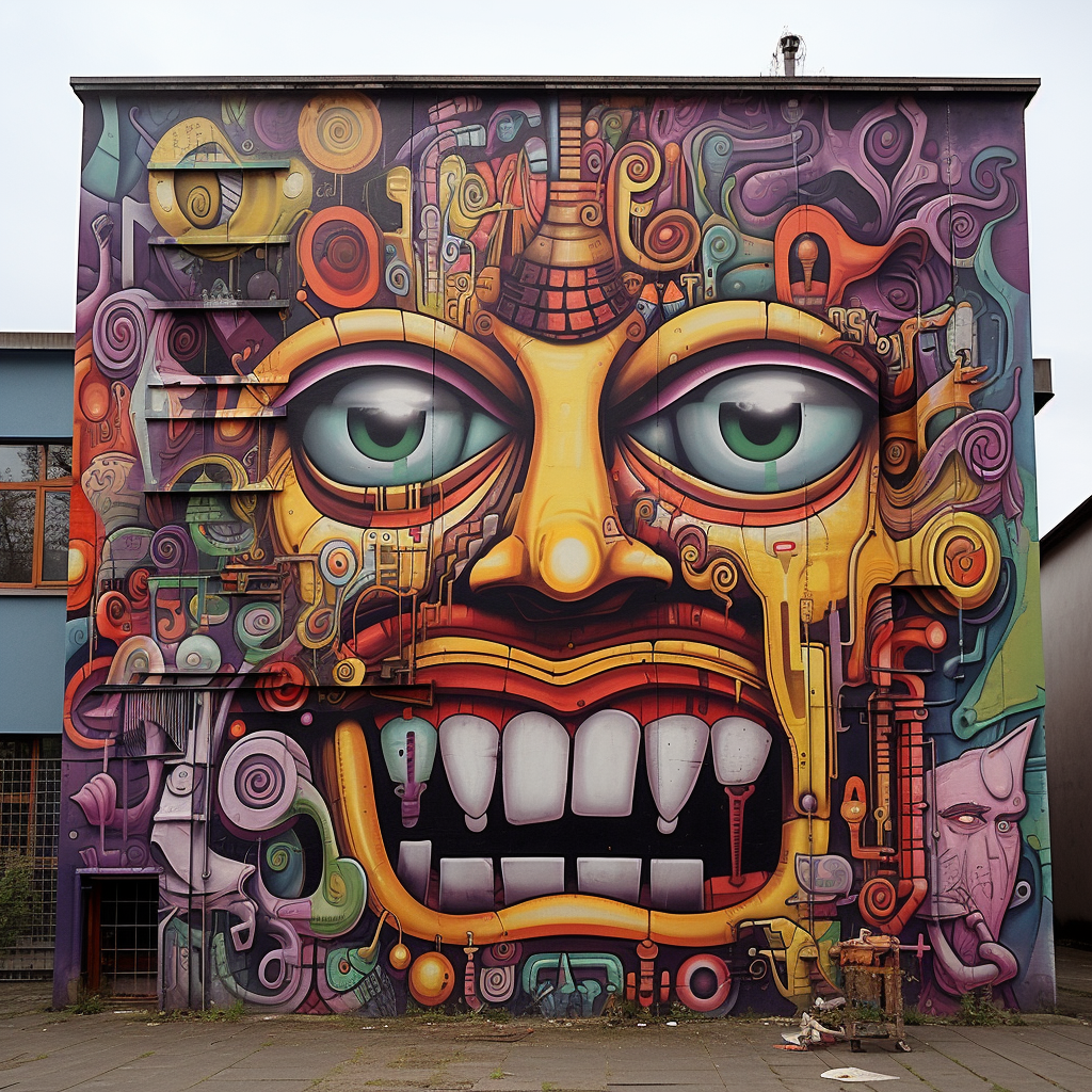 Vibrant wall graffiti in Germany