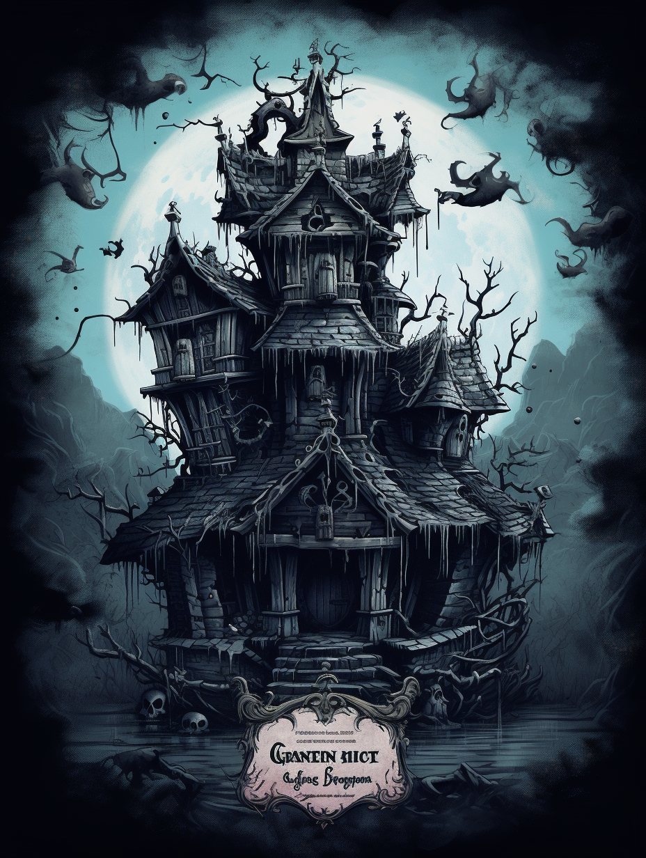 Pirate haunted house flyer featuring the Ghastly Galleon