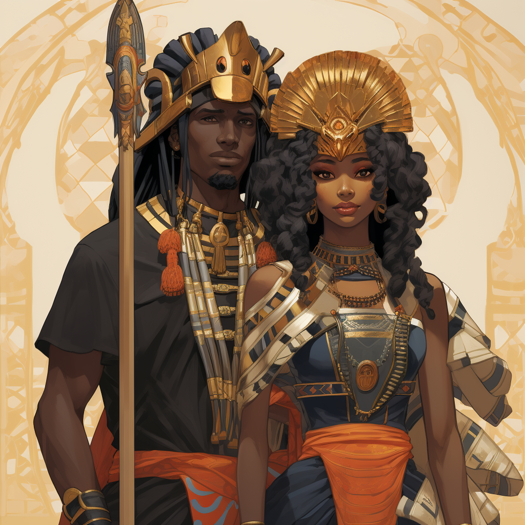 Photorealistic Studio Ghibli American Couple: Osiris & Isis