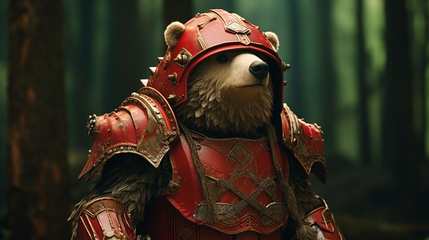 Adorable Studio Ghibli Bear in Tomato Armor