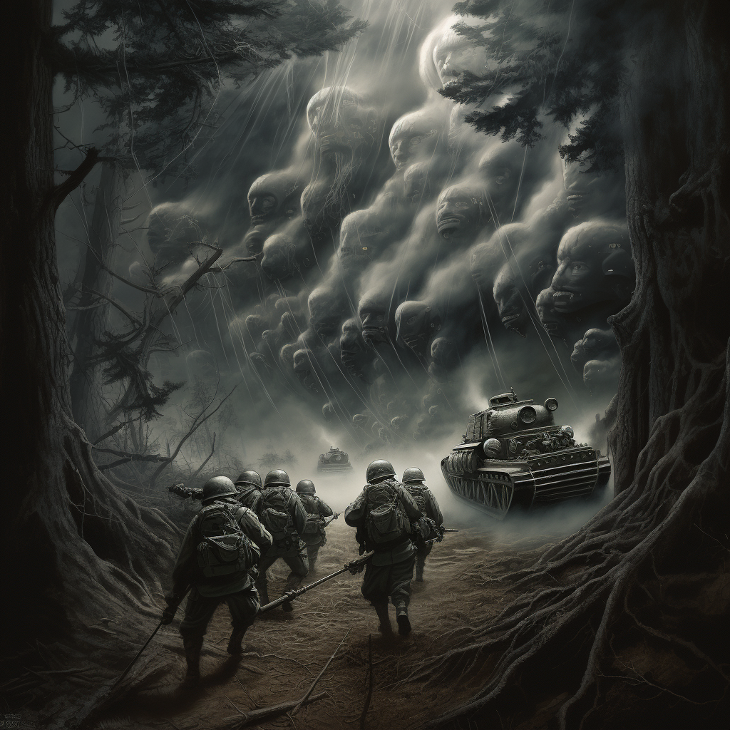 Ghost Army Deception Illustration during WWII