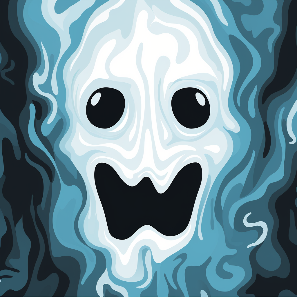 Close-up of Colorful Ghost Face Art