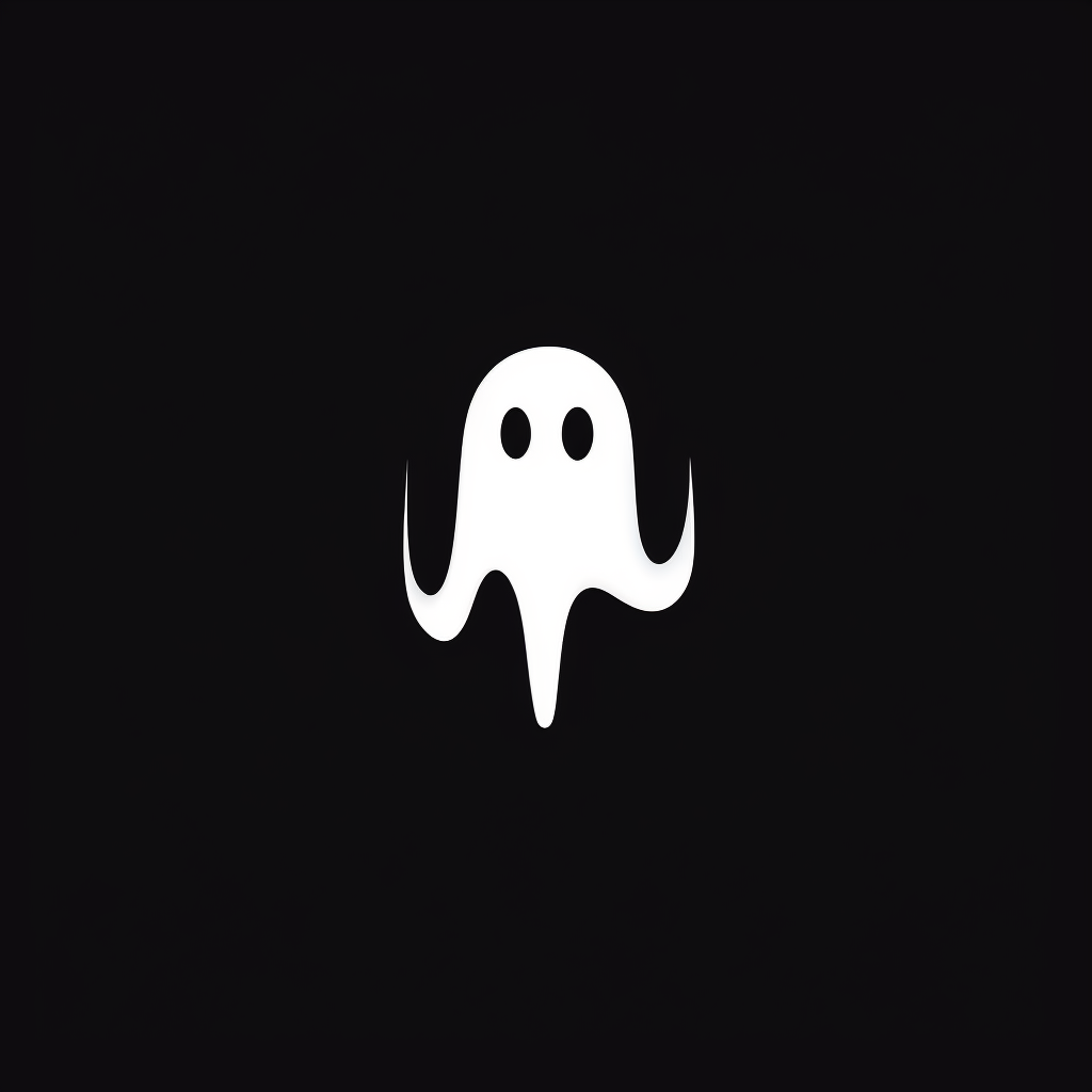 Minimal ghost logo design