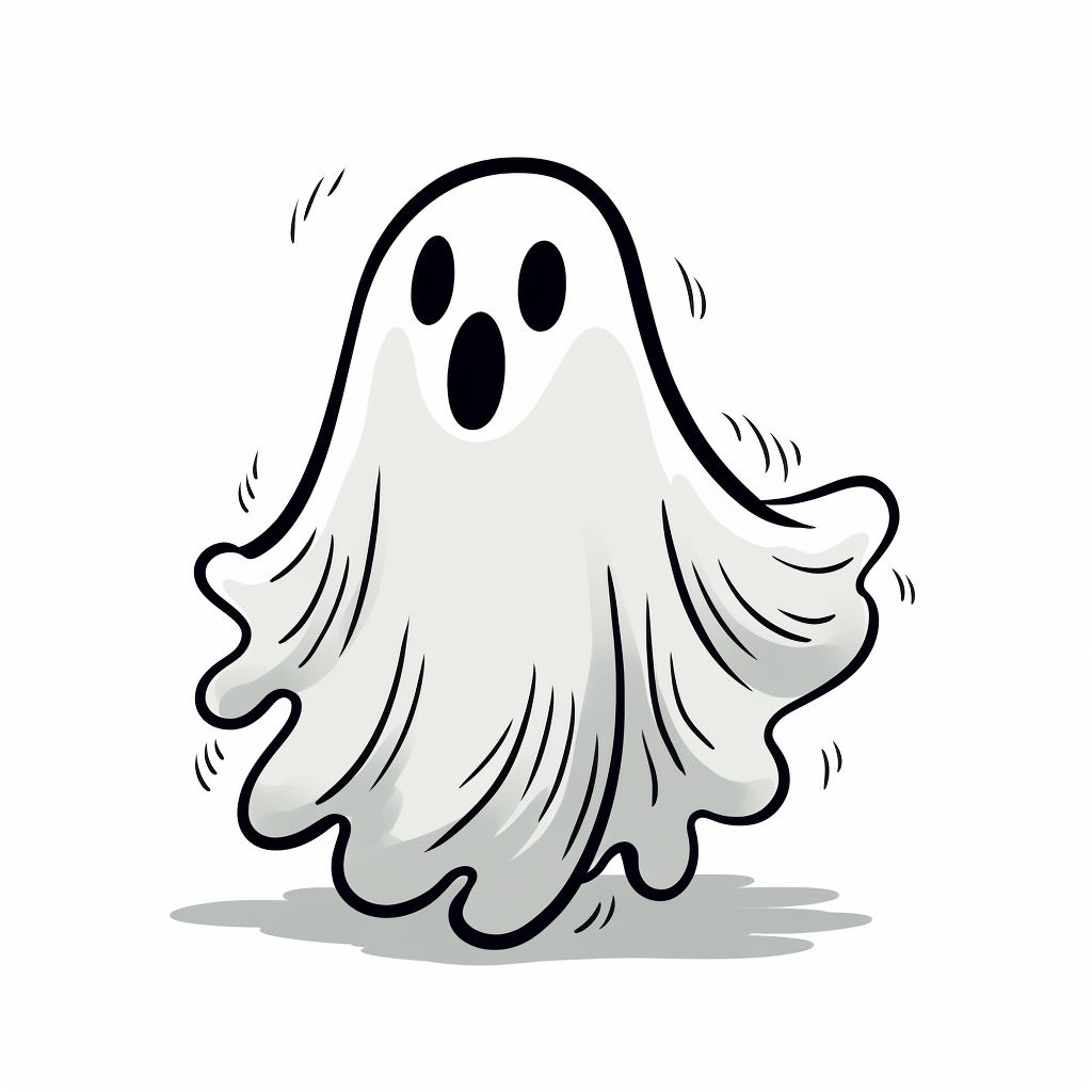 Simple ghost cartoon drawing