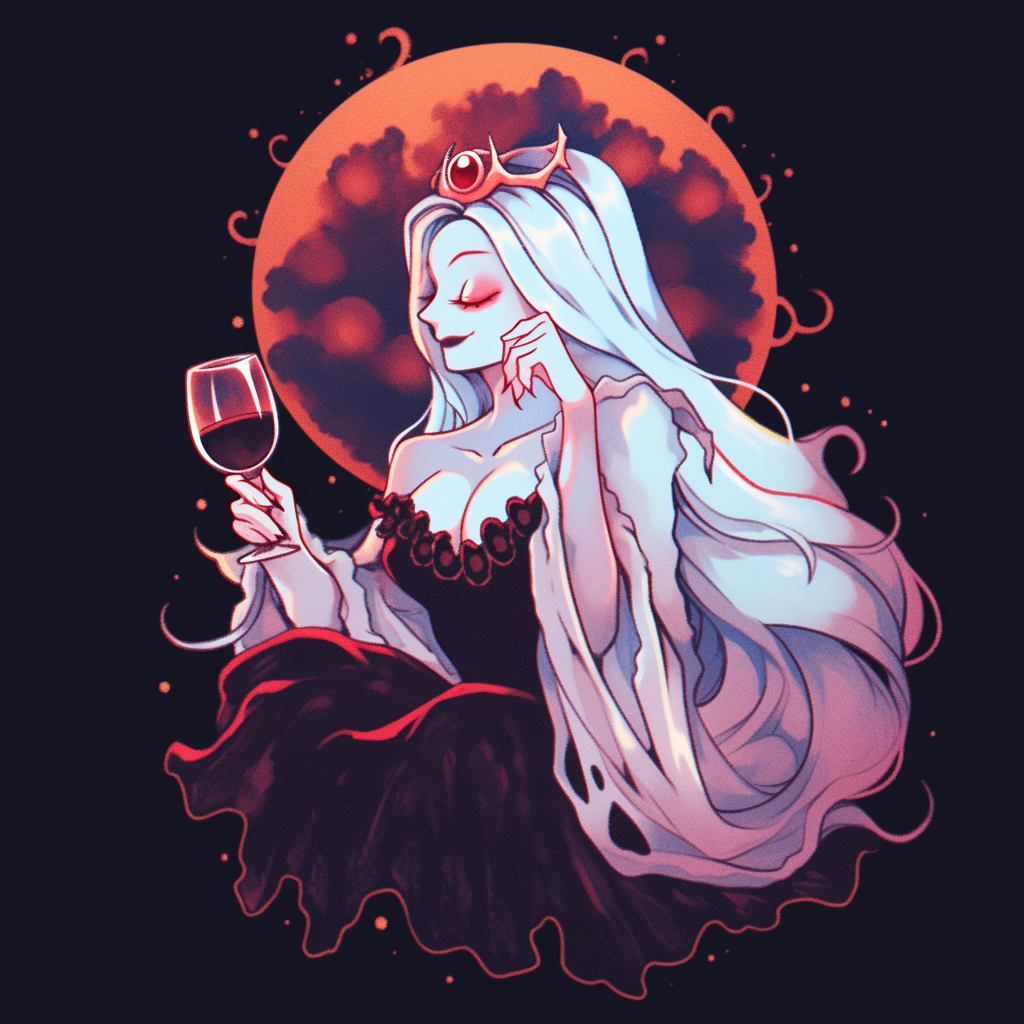 Ghost enjoying a glass of wine