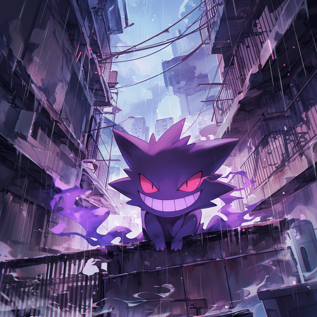 Ghostly Pokemon in City Niji