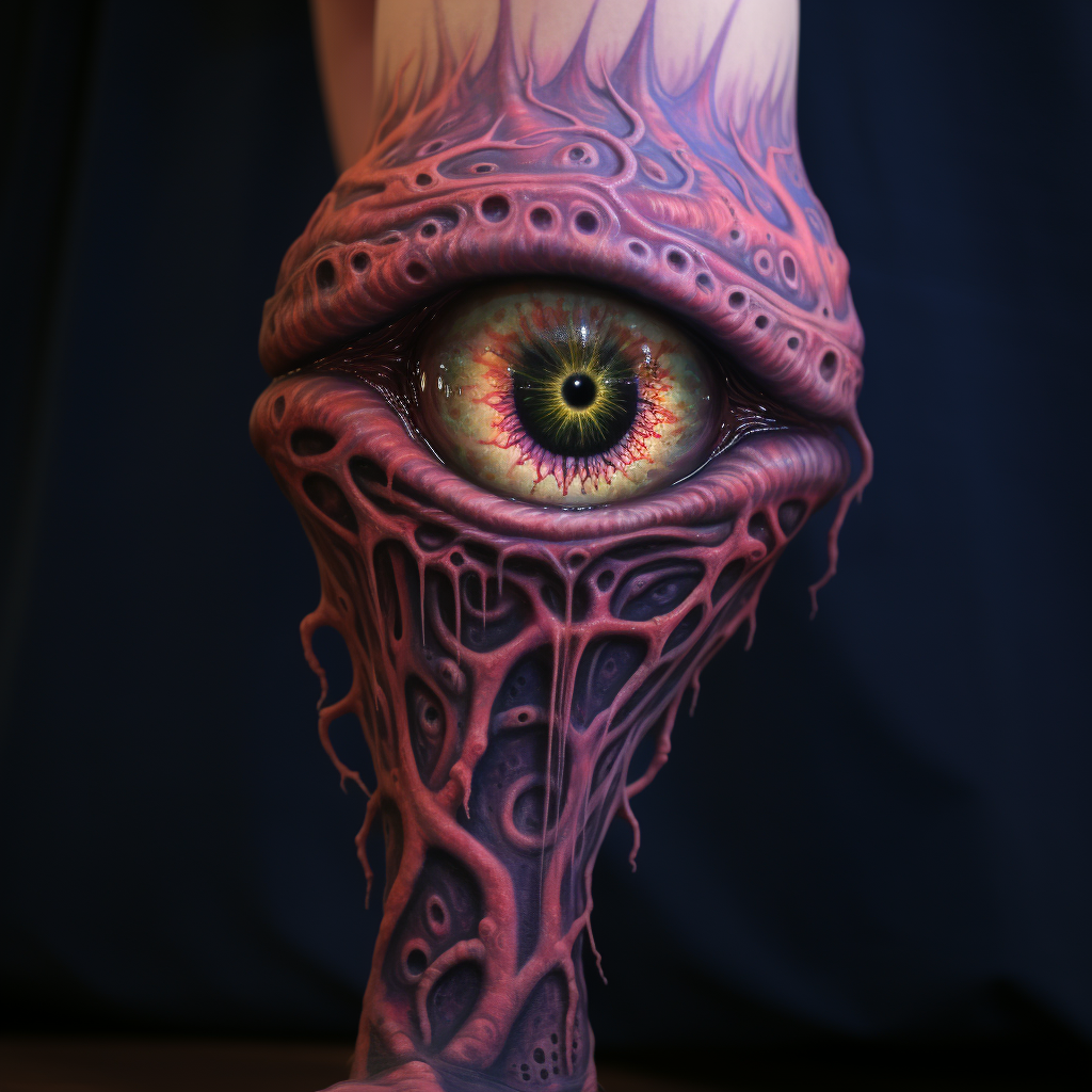 Spooky eldritch eye creature with tentacles