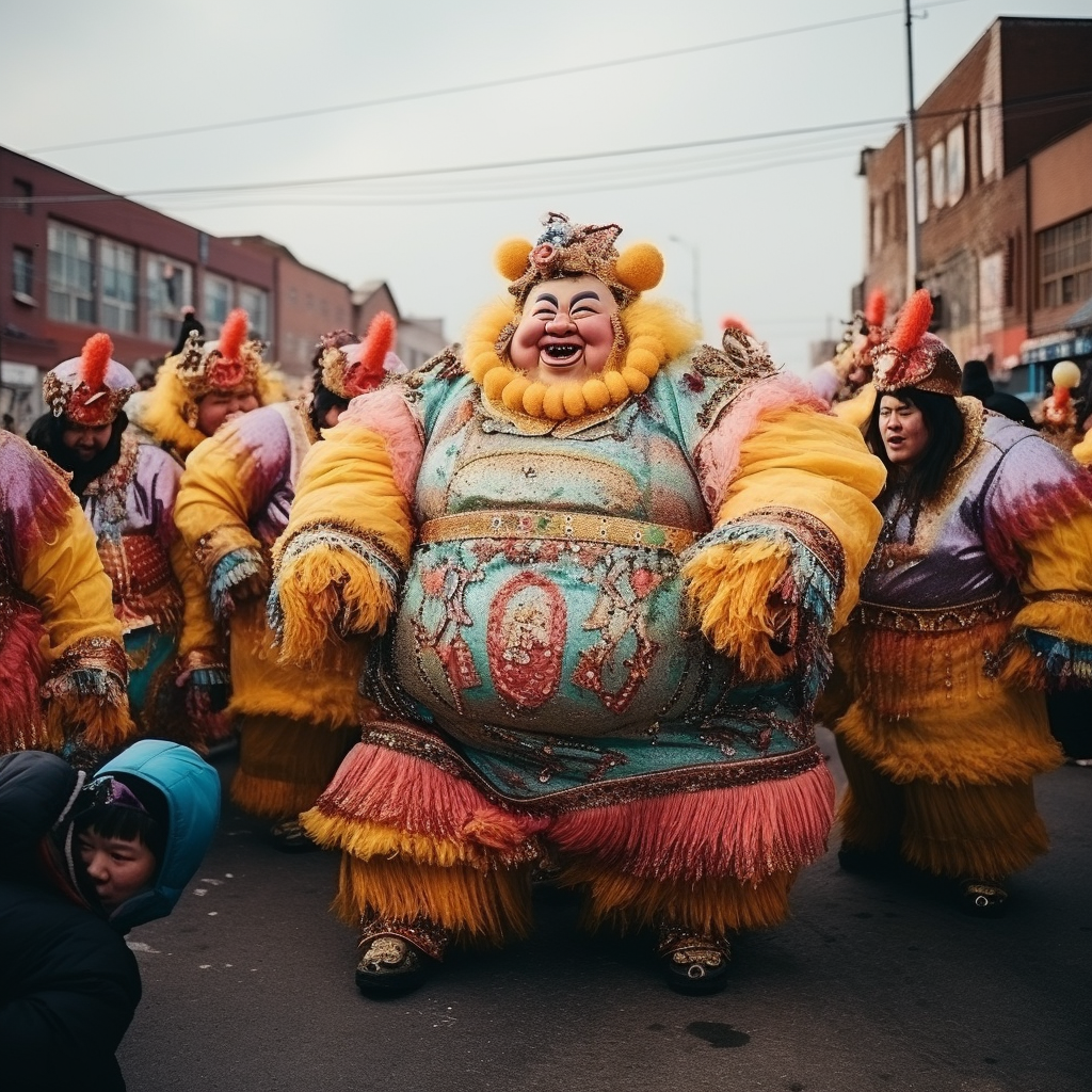 Vibrant LGBT Ogre Parade Scene