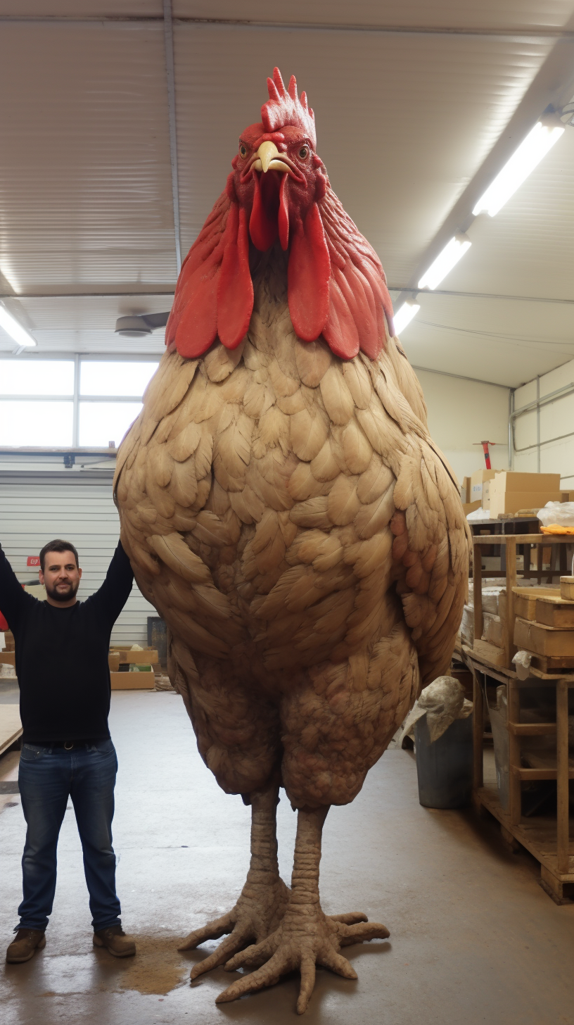 Image of a giant headless chicken