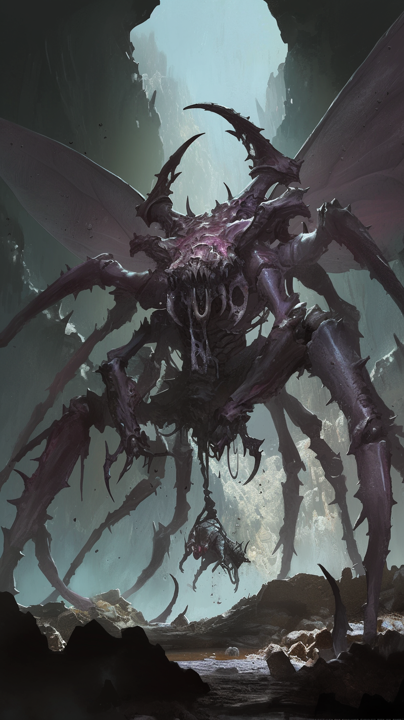 Dark cave insect monster horror