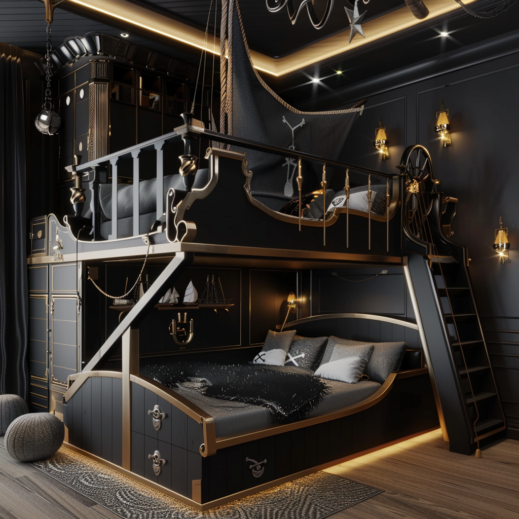 Pirate Ship Bunk Bed Design