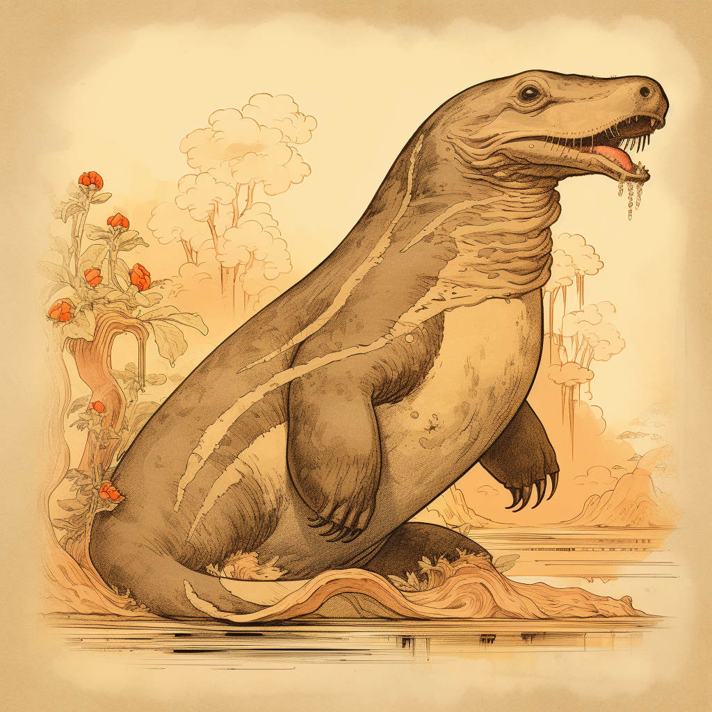 Majestic Giant Platypus in Ancient Art