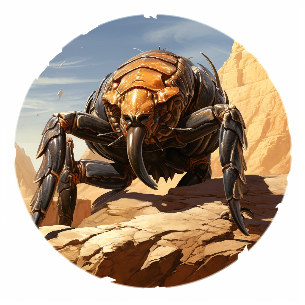 Token portrait of giant scorpion