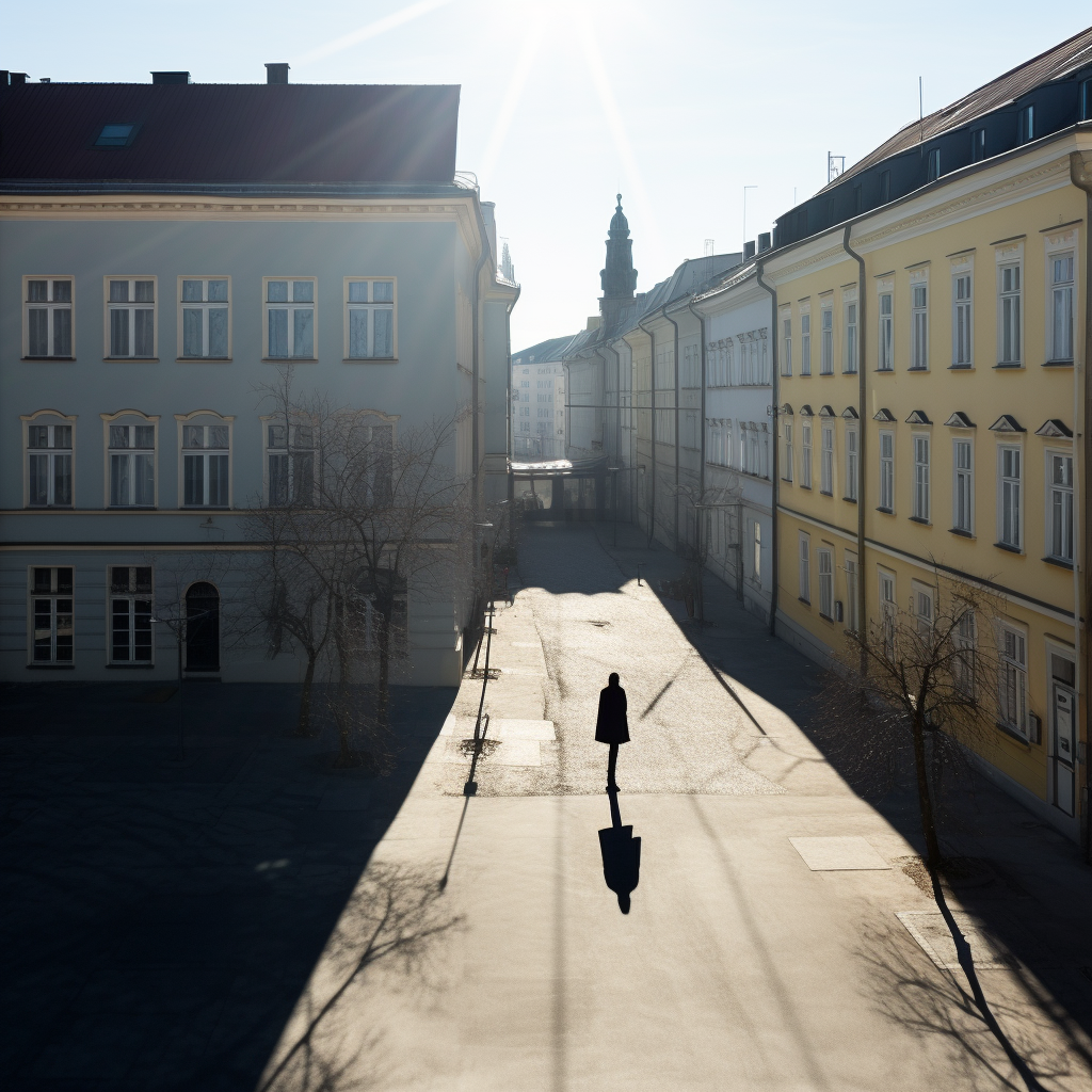 Mysterious giant shadow in Vienna