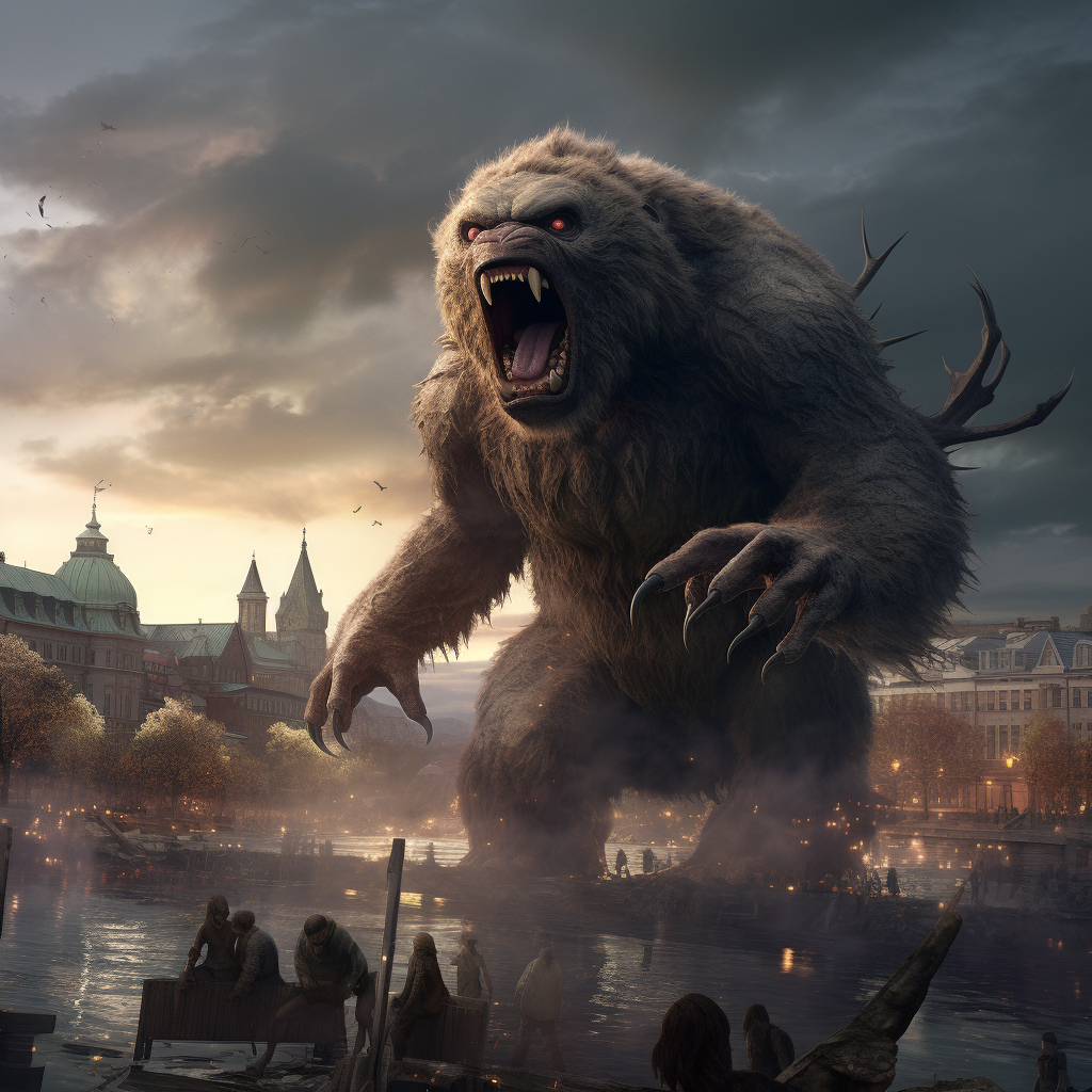 Destructive giant sloth in Stockholm