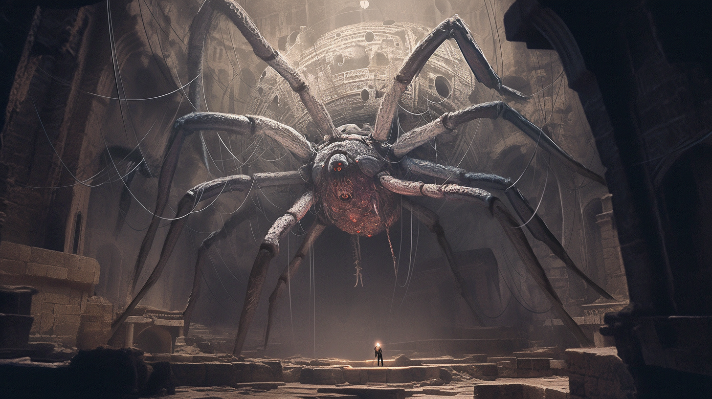 Close-up of a Giant Spider