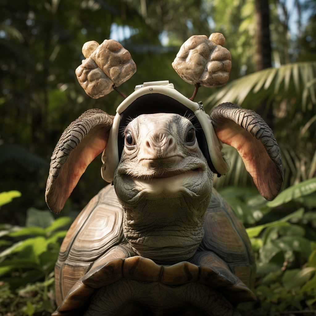 Giant Tortoise with Rabbit Ears