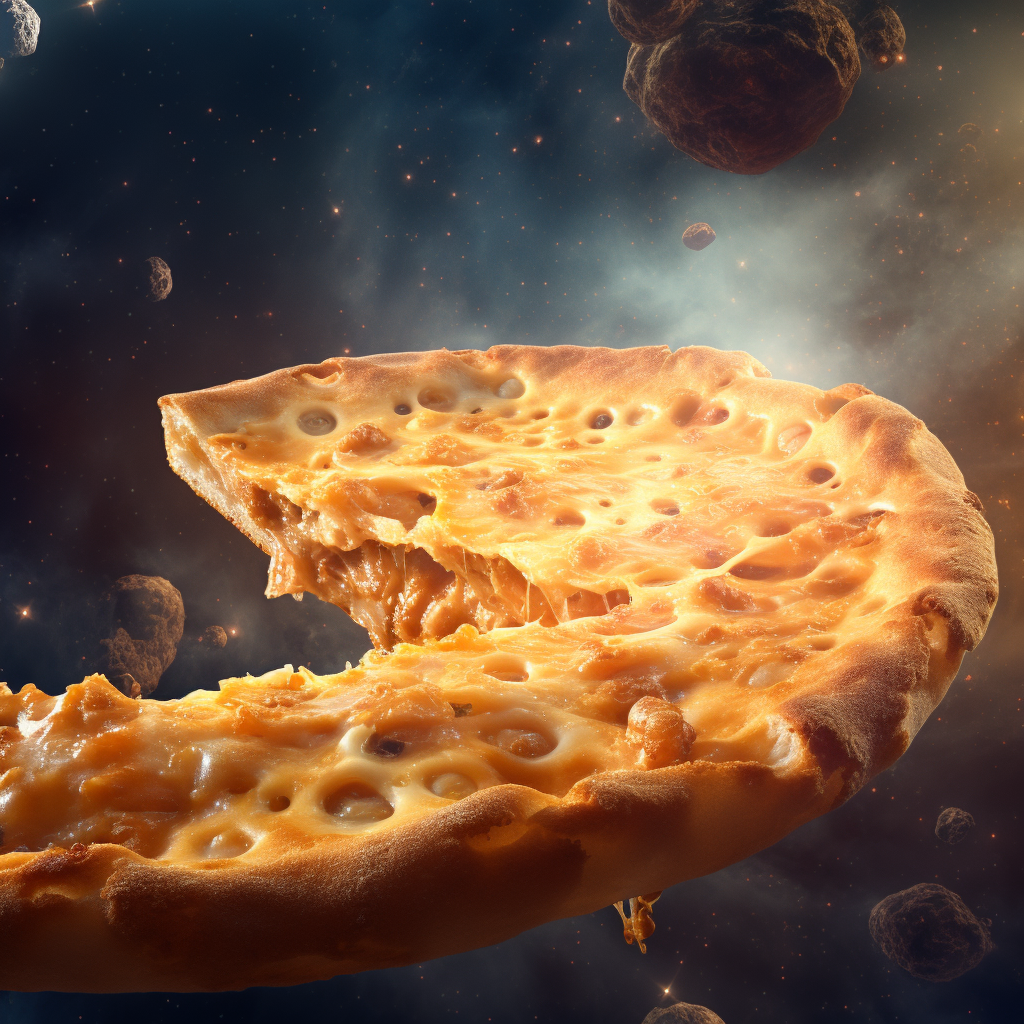 Mouthwatering Cheese Pizza in Nebula Galaxy