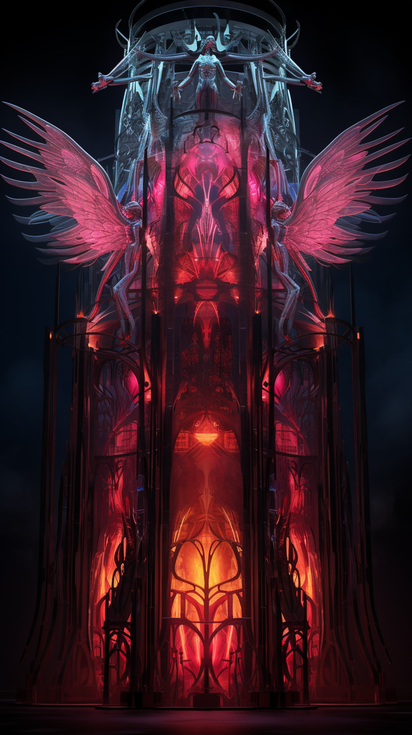 Three-headed Satan Tower at Rave