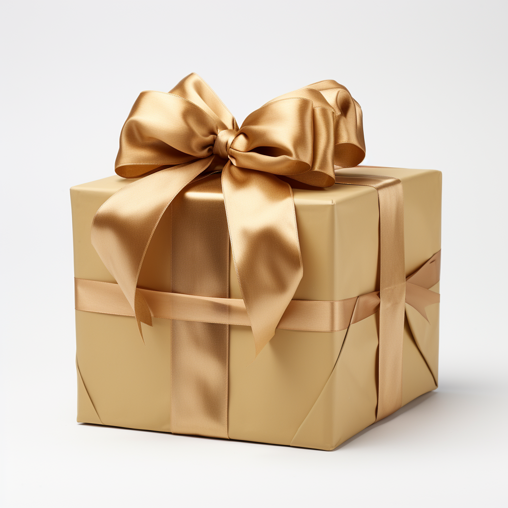 Gift box with ribbon