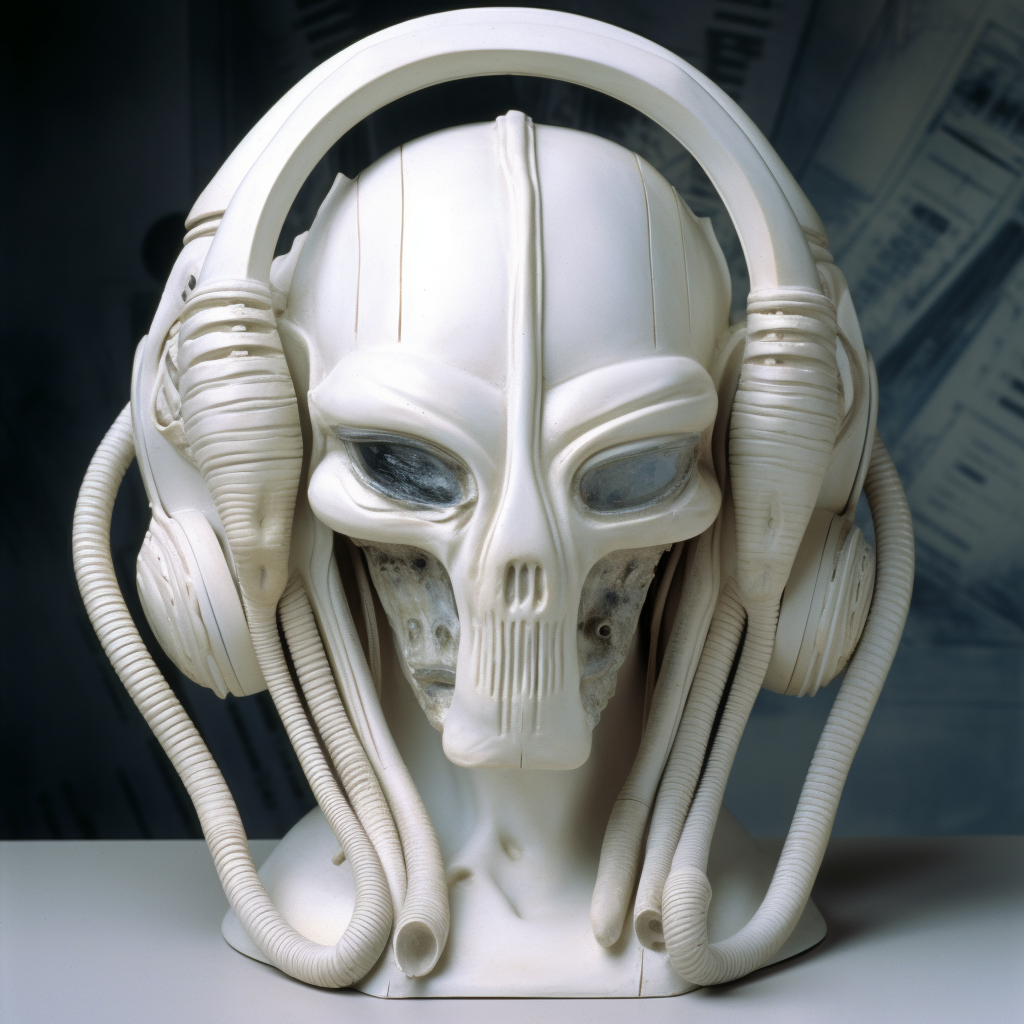 Giger Version Oculus White Headset Image