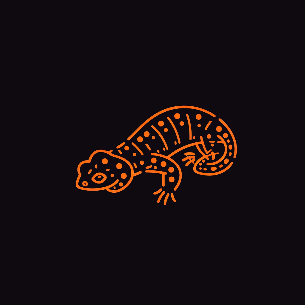 Minimal Gila Monster logo design